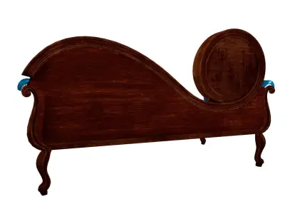 Sofa lowpoly gameplay ready art nouveau Low-poly 3D model