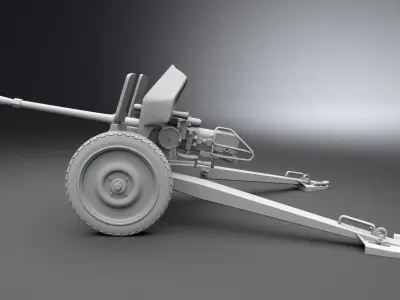 25mm Hotchkiss Artillery scale model 3D print model