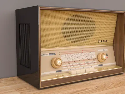 Saba Villingen - Old Antique Vintage Radio 3D Model  3D model