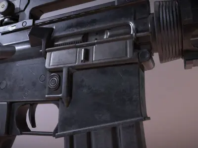 Colt M4 Rifle Low-poly 3D model