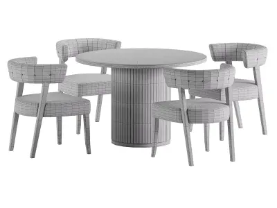 chelsea table customizable chair 3D model