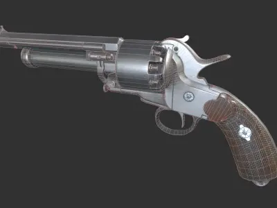 LeMat Revolver Low-poly 3D model