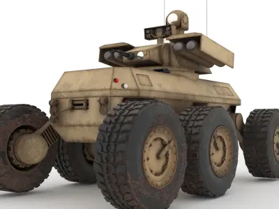 Armed Robotic Vehicle MULE XM1219 3D model