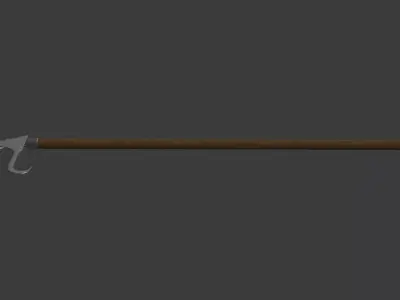 Ge  Ancient Chinese Polearm Low poly 3D model Low-poly 3D model