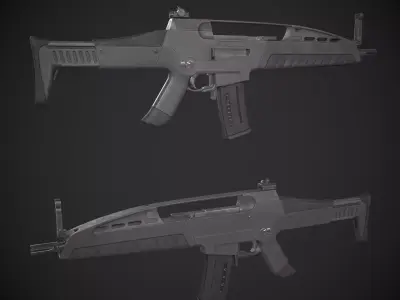 HK Light Rifle 8 Low-poly 3D model