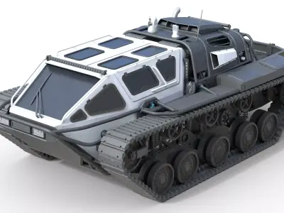 Ripsaw EV3 F4 White  Low-poly 3D model