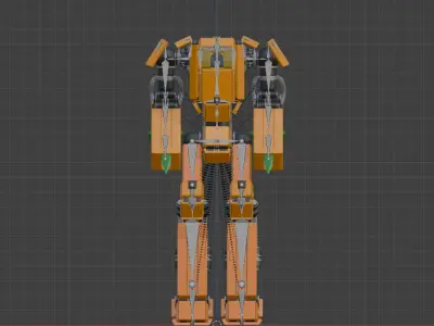 Carrot Robot 1 st generation 3D models Low-poly 3D model