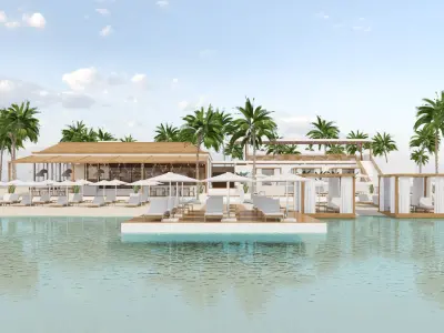 Beach Club Resort Exterior 3D model