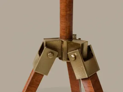 XIX century vintage camera model Low-poly 3D model