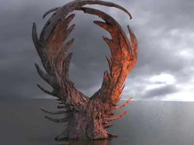 Ancient Raptor Archway rocks center  3D model