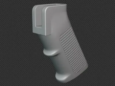 AR-15 A2 Pistol-Grip Low-poly 3D model