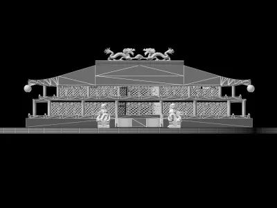Chinese  Beijing ancient building  3D model