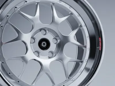 BBS WHEELS - E07 5 lugs version Low-poly 3D model