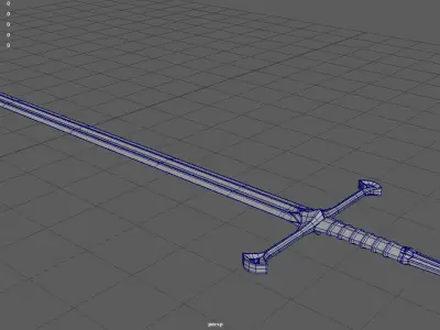 Anduril Narsil Low-poly 3D model