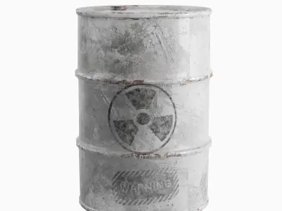 Nuclear Barrel 04 Low-poly 3D model