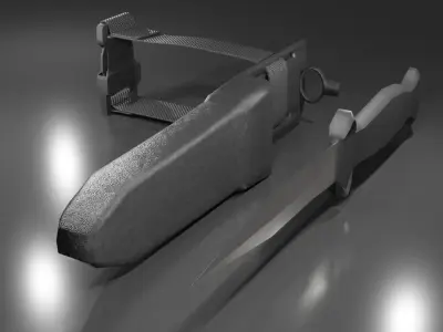 Dving Knife Low-poly 3D model