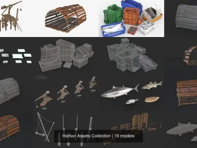 Harbor Assets Collection 3D Model Pack