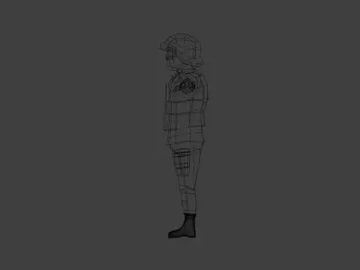 army charachter low poly  Low-poly 3D model