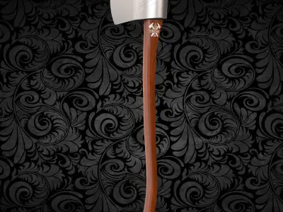 Wood Splitting Axe Low-poly 3D model