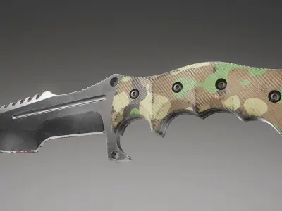 Tactical Combat Knife V4 Low-poly 3D model