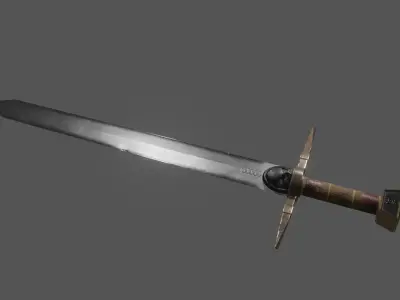 The Skull Sword Low-poly 3D model