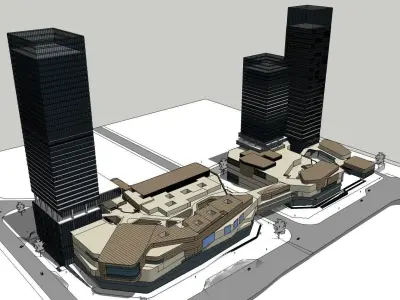 Sketchup Commercial Office Complex 265 3D model