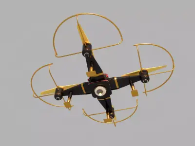 Premium Quadrotor Drone Low-poly 3D model