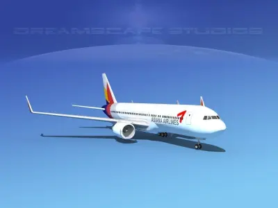 Boeing 767-300 Asiana 3D model