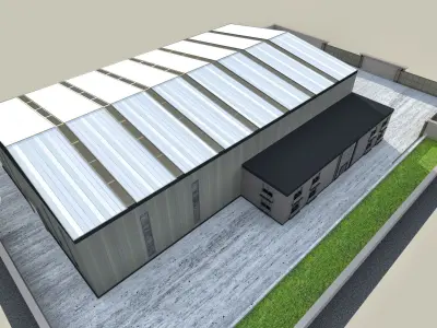 Industrial Building Factory 2 3D model