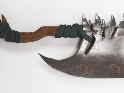 Battle Axe 3D model 13