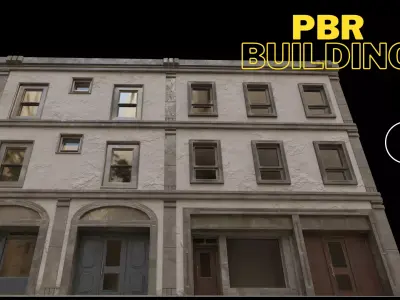 Building PBR 02 -Low-poly 3D model- old town collection 3D model