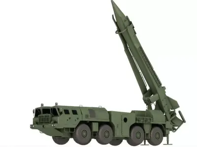 MAZ 543 Scud Missile launcher 3D model