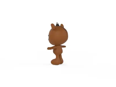 Character008 Horse Animal  Low-poly 3D model