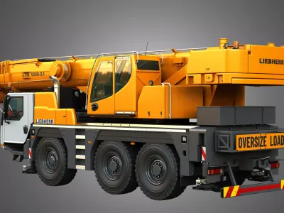 LTM 1050-3-1 Mobile Crane 3D model