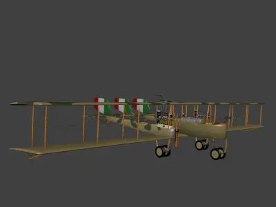 Caproni Ca 3 Low-poly 3D model