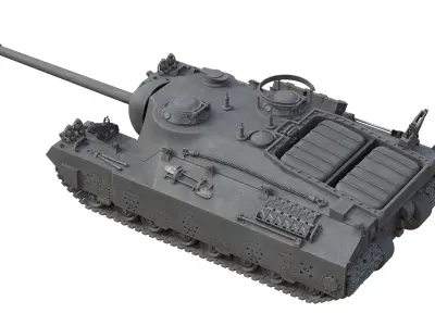 T28 super heavy tank    Low-poly 3D model