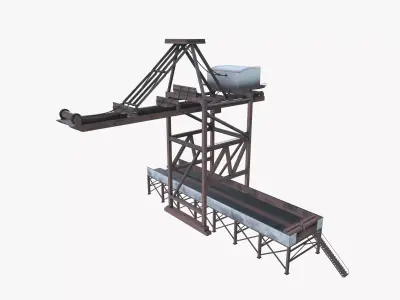 Ore Crane Low-poly 3D model
