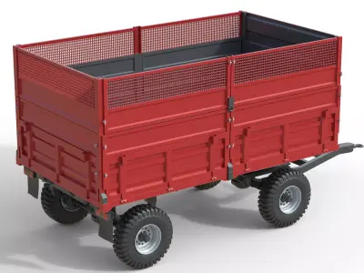 Celmak Dump Trailer Low-poly 3D model