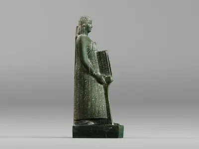001647 Ancient Egyptian Priest High Detail 3D Scanned Statue 3D print model