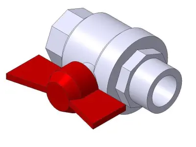 Ball Valve Bugatti 307 1 inch 3D model