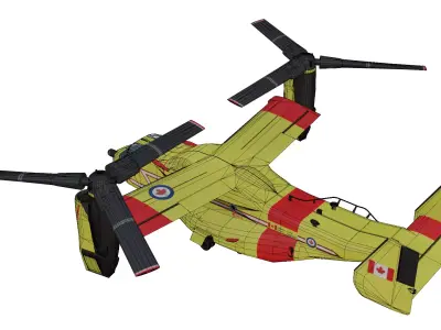 Bell Boeing V-22 Osprey Low-poly 3D model