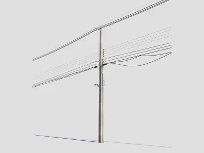 Streetlight Electrical Pole 3D model