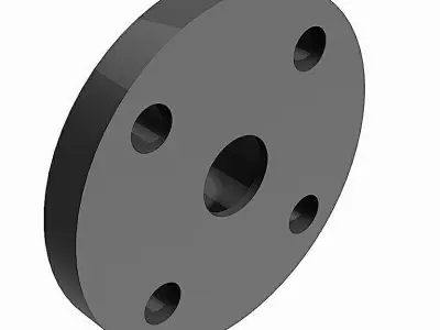 PVC Fixed Flanges - Socket End -  Free 3D model