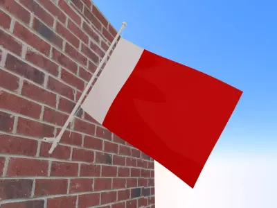 Flag of Ajman 3D model