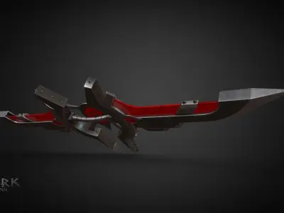 Horde Warglaive Low-poly 3D model