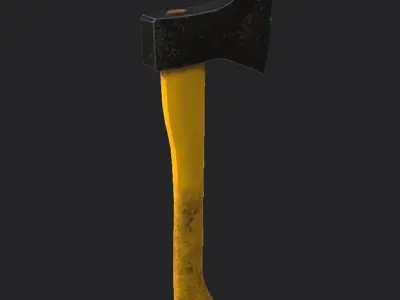 Rustic Clean Safety Axe Triple Textured Low-poly 3D model