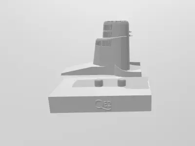 Iconic funnels Queen Elizabeth 2 QE2 3D print model
