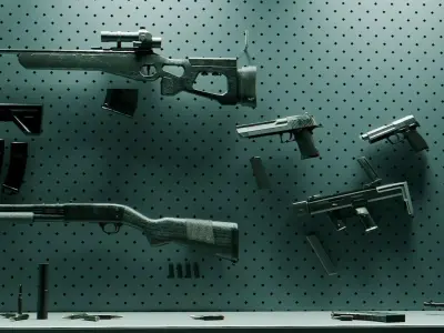 Ultimate Firearm Collection Low-poly 3D model