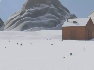 Winter Village 3D model buy
