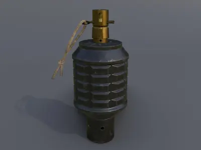 Type 91 Hand Grenade Low-poly 3D model